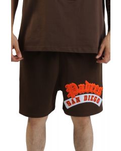 MLB San Diego Padres Double Logo Shorts Brown