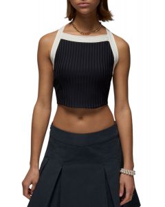 Poolside Halter Top Black/Sail