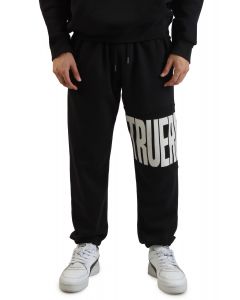 Knit Logo Panel Jogger  Black