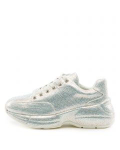 Queendom-2 Chunky Bedazzled Sneaker Silver