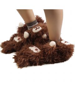 Doll Fuzzy Slippers  Chocolate