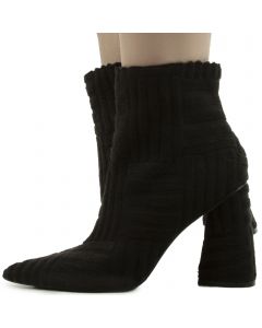 Geniva Suede Bootie Black