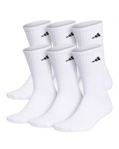 Athletic Cushioned Crew 6 Pairs White/Black