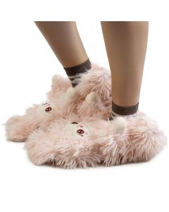 Doll Fuzzy Slippers  Pink