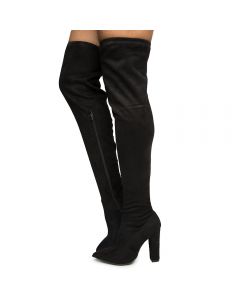 Womens Over Knee High Thigh Boots Black High Chunky Heels Boots Shoes Size 4-15 