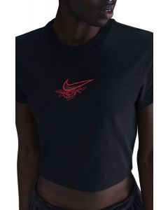 Chill Knit Cropped T-Shirt Black