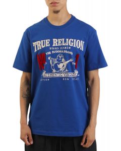 関税込み♪【TRUE RELIGION】FLOCKED ブッダ ロゴ ★ Tシャツ TRUE RELIGION Flocked Logo Oversized T-Shirt 109297-1001