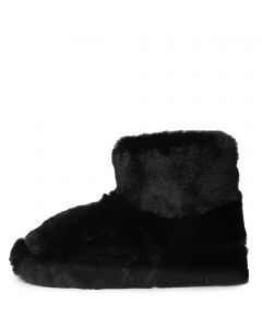 Lava-01 Fur Bootie  black