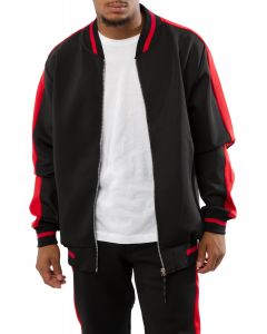 Heavy Set Track Jacket Black/Red