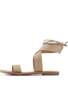 Zinty Lace-Up Sandal Camel