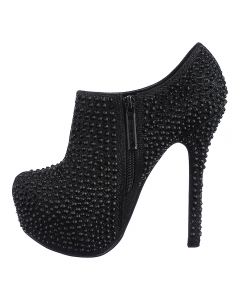 Women's Studded Ankle Bootie Lousia-11 Black