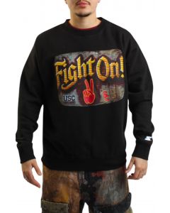 USC FIGHT ON CREWNECK black