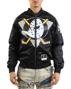 NHL Maxxed Out Satin Jacket Ducks 1992 Teemu Selanne Black