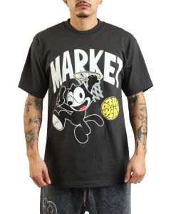 Felix The Cat Dunking T-Shirt Washed Black