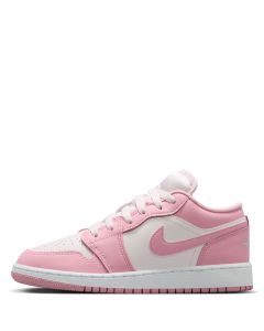 Grade-School Air Jordan 1 Low Med Soft Pink/Pearl Pink-White