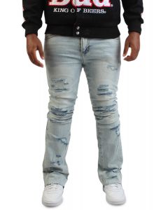  Crysp Denim Distressed Skinny Jeans LIGHT DISTRESS