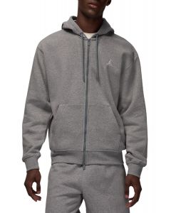 Brooklyn Fleece Full-zip Hoodie Carbon Heather/White