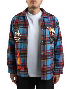 Regular Fit Long Sleeve Plaid Men's Flannel Shirt -W3EE96Z8