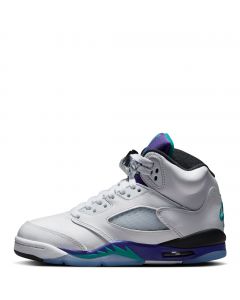 Grade-School Air Jordan 5 Retro "Grape White/New Emerald-Grape Ice-Black