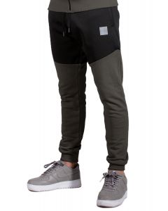 Langdon Tech Tracksuit Pant Black/Fern Black & Green