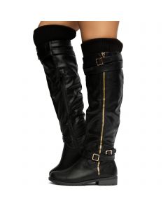 thigh high flat boots size 11