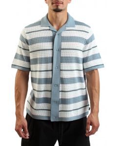 Feldman Sweater Shirt Citadel Blue / White