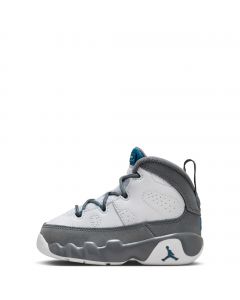 Toddler Jordan 9 Retro "Flint Grey White/French Blue-Flint Grey