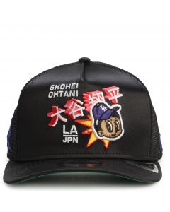 MLB Los Angeles Dodgers 950 A-Frame Pre-Curved Trucker Hat  Black