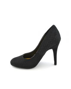 Women's Eudora-01 High Heel Pump Black Snake Skin