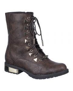 PK-Tip Lace-Up Combat Boot Brown