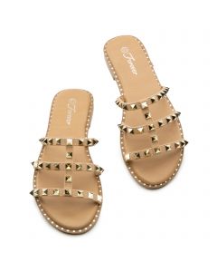 Ding-32 Flat Sandals Taupe