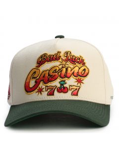 Bad Luck Casino Twill Trucker Hat  Cream/Green