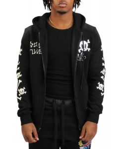 Looney Tunes Tweety Bones Zip Hoodie  Black