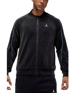  Brooklyn  Velour Track Jacket Black/Blue Chill