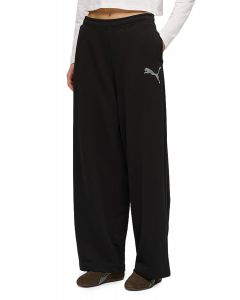 Essential Luxe Graphic Slouchy Pants Black