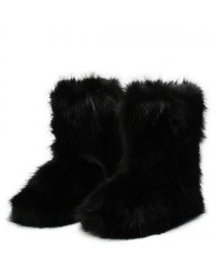 melanie-21Fur Boot Black/White