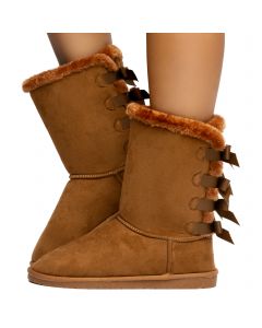 Ann-34 Fur Boots Tan