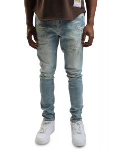 SMOKE RISE Heavy Tatter Jeans JP23517SK-ELM-BLU - Shiekh