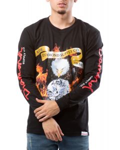 Ride Or Diamond Long Sleeve Tee Black