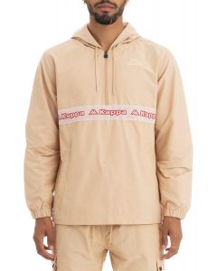 Logo Tape Cambid Hoodie Beige Lt-Pink Lt-Red Cherry