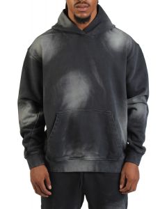 Oversized Crop Hoodie  Acid Black