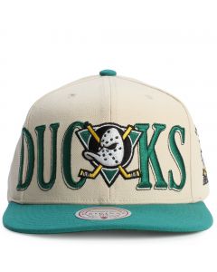 NHL Anaheim Ducks Across The Board Snapback  Cream/Teal