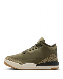 Pre-School Jordan 3 Retro "Family Affair Medium Olive/Sequoia-Neutral Olive-Sail