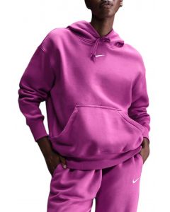 Sportswear Phoenix Fleece Oversized Pullover Hoodie Hot Fuchsia/Sail
