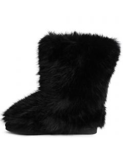 Iceberg-20 Furry Bootie  Black