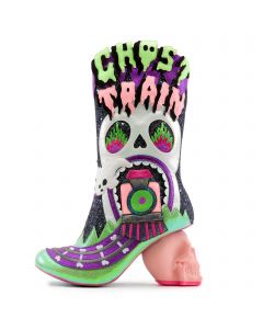 Fright Night Boots Black-Purple-Green