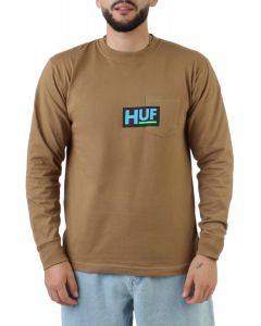 Busy Pocket Long Sleeve T-Shirt Camel