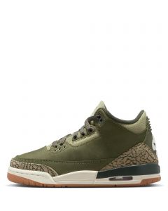 Grade-School Air Jordan 3 Retro 'Family Affair' Medium Olive/Sequoia-Neutral Olive-Sail