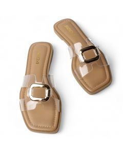 Feng Clear Flat Sandal Clear