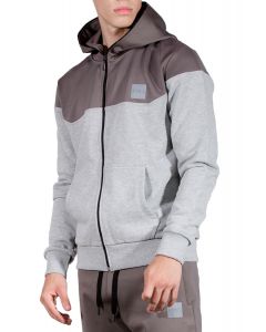 Langdon Tech Tracksuit Hood Stone Gray
